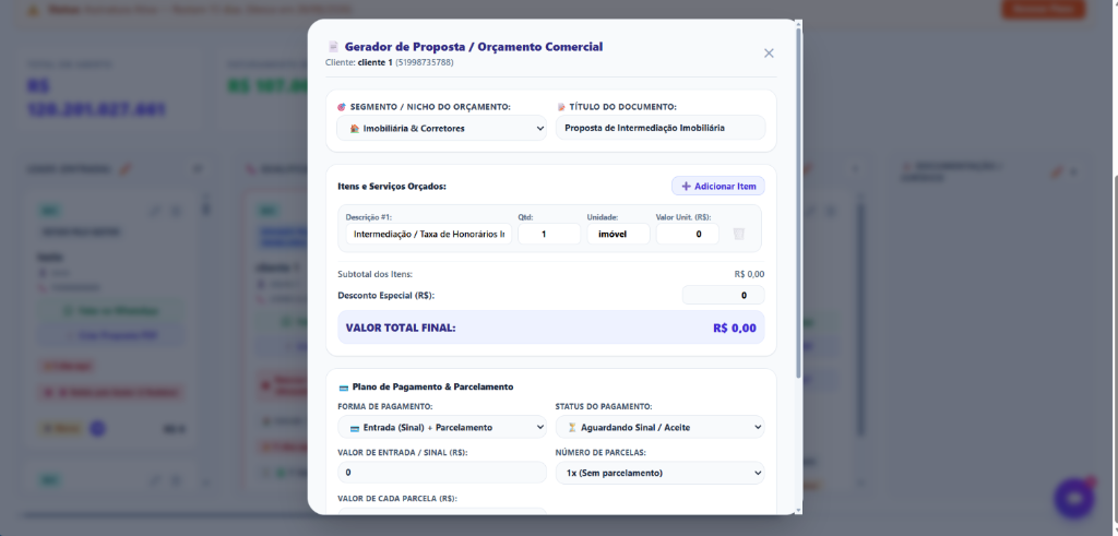 Gerador de Proposta e Orçamento Comercial